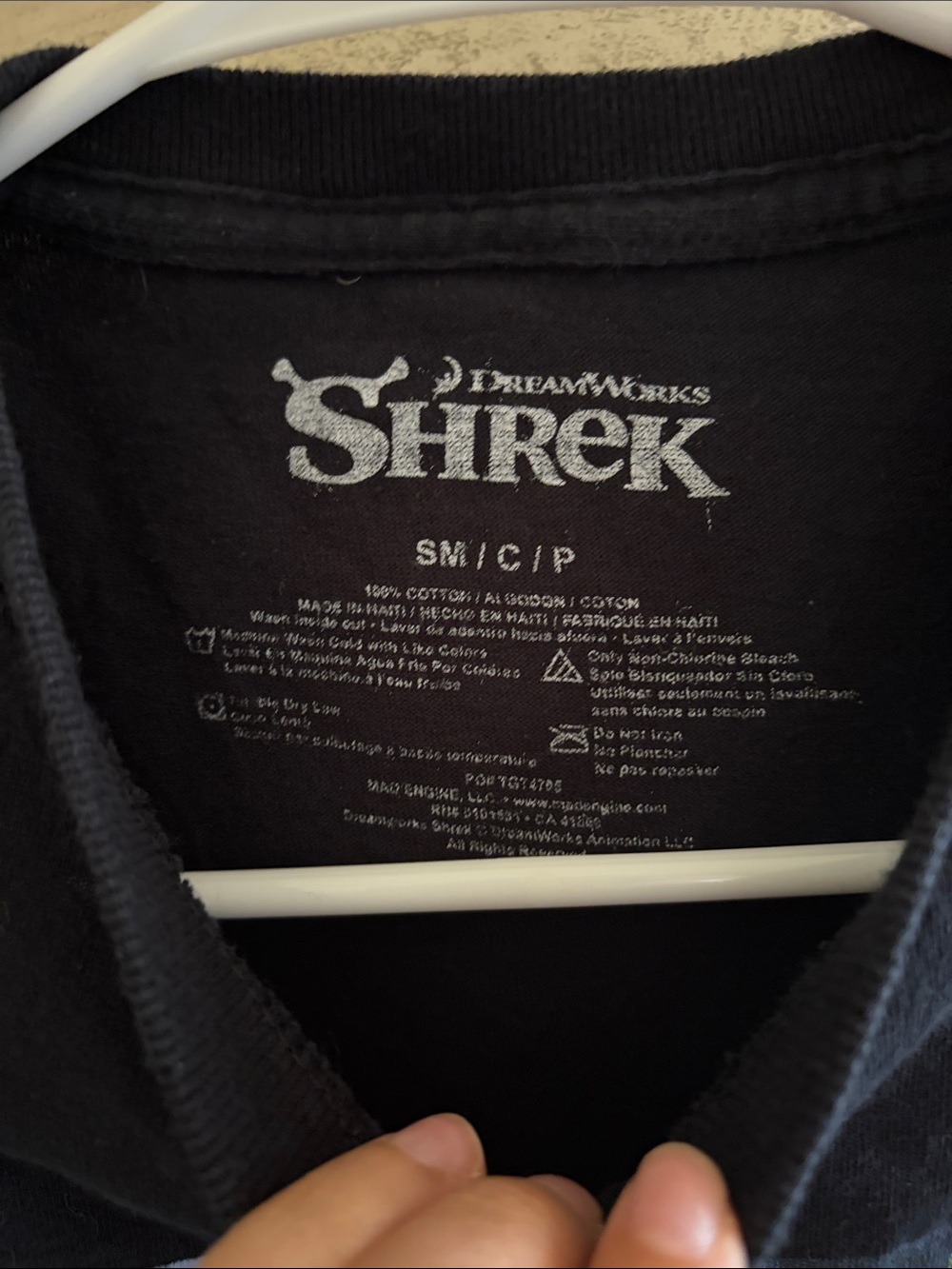 DreamWorks Black Shrek & Donkey Short Sleeve Graphic Tee - Picture 2 of 3